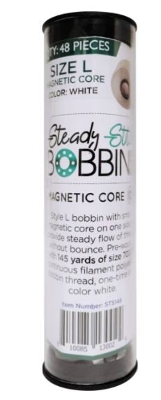 Steady Stitch Style L Magnetic Core Polyester Prewound Bobbins (48/tube)