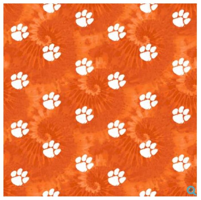 NCAA-Clemson Tye Dye Cotton
