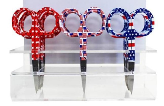 Emb Scissor 3.75" w/Star Stripes