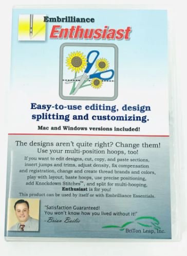Embrilliance Enthusiast Embroidery Software