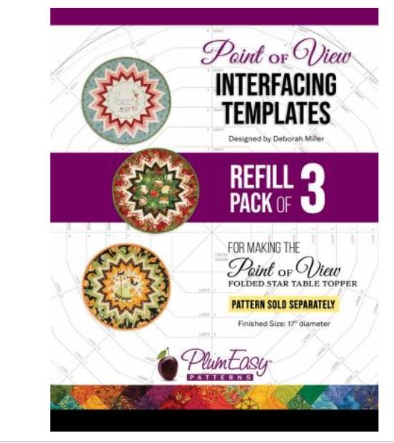 Point of View Folded Star Table Topper Interfacing Templates 3pk