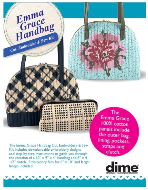 Emma Grace Cut & Sew Handbag Kit - Floral & Tartan