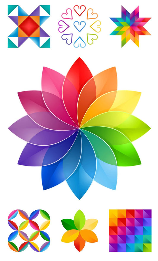 Color Play White Multi Color Sphere 24" x 43" Panel