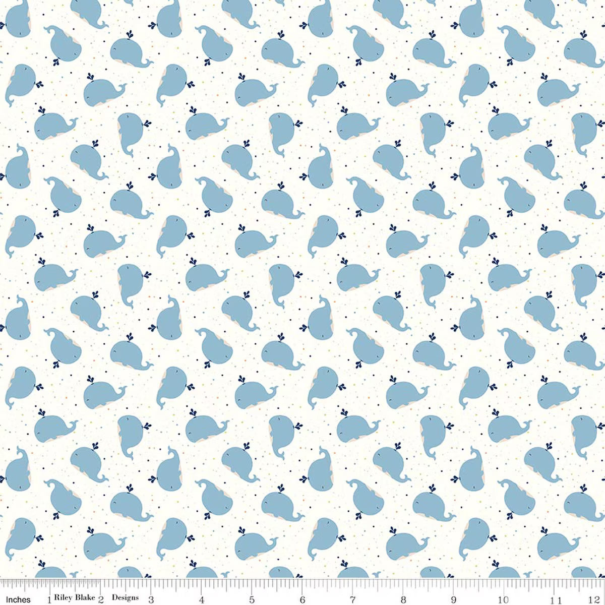 Love You to the Moon || Whales || White || Flannel