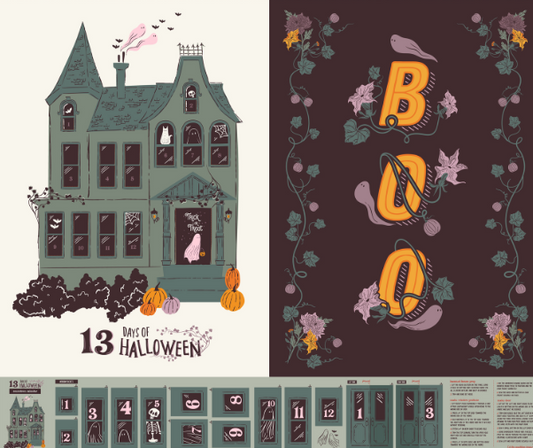 Ghostly & Haunted 13-Days of Halloween 36" x 44" Panel