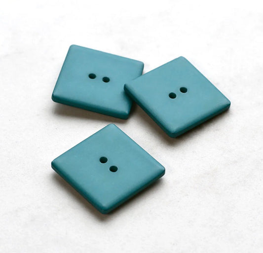 Square Turquoise 60mm Button