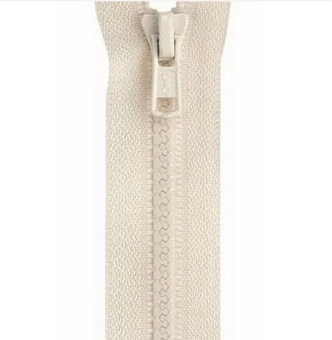 Separating Zipper 22" Natural