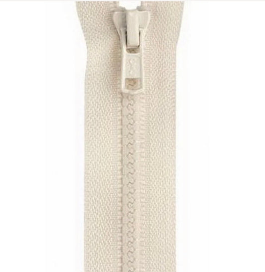 Separating Zipper 22" Natural