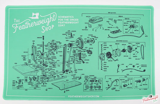 Featherweight Schematic White 221K7- Servicing Mat