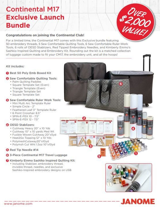 Janome Continental M17 Trolley & Hoop Bag