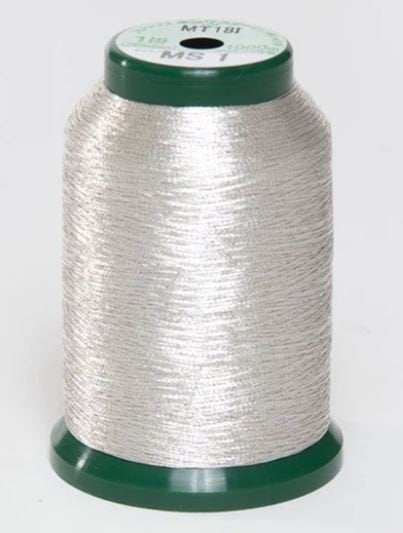 KingStar Metallic Embroidery Thread MS1 Silver