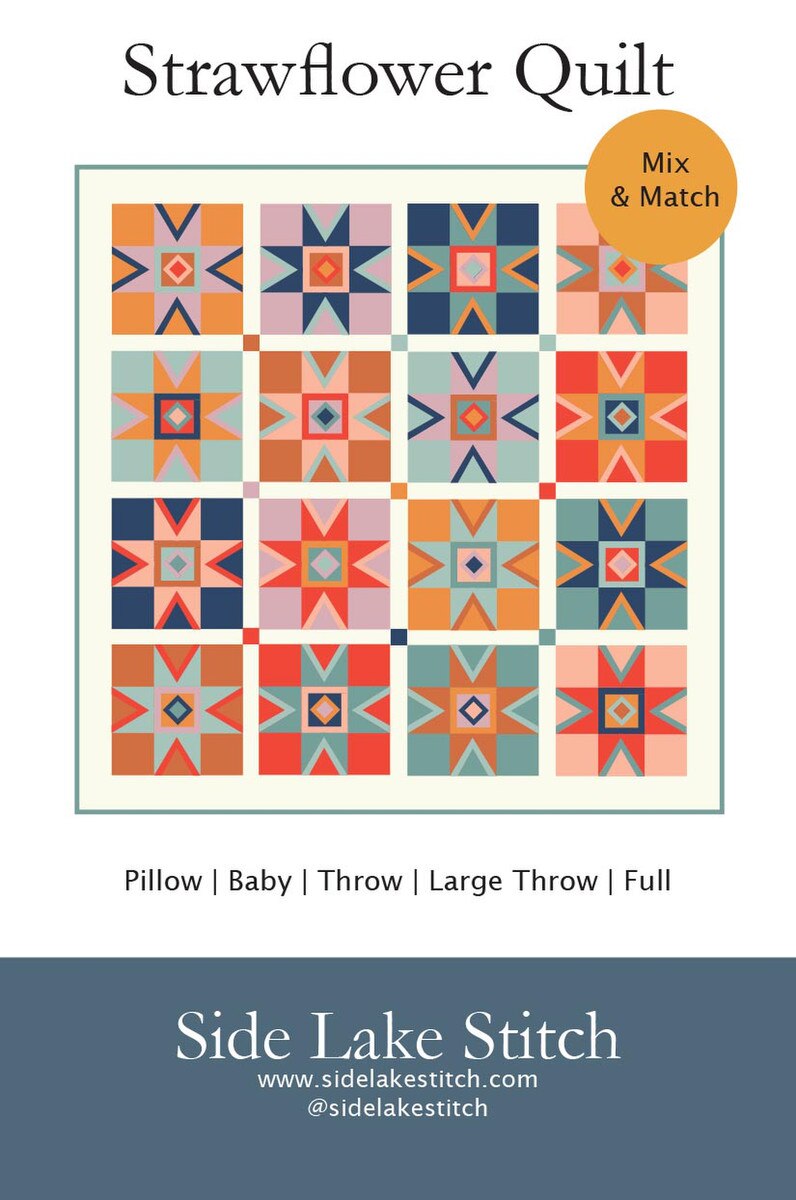 Strawflower Quilt By Side Lake Stitch