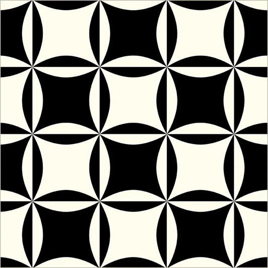 Perfect Points II || Cathedral Window || Black || Canvas