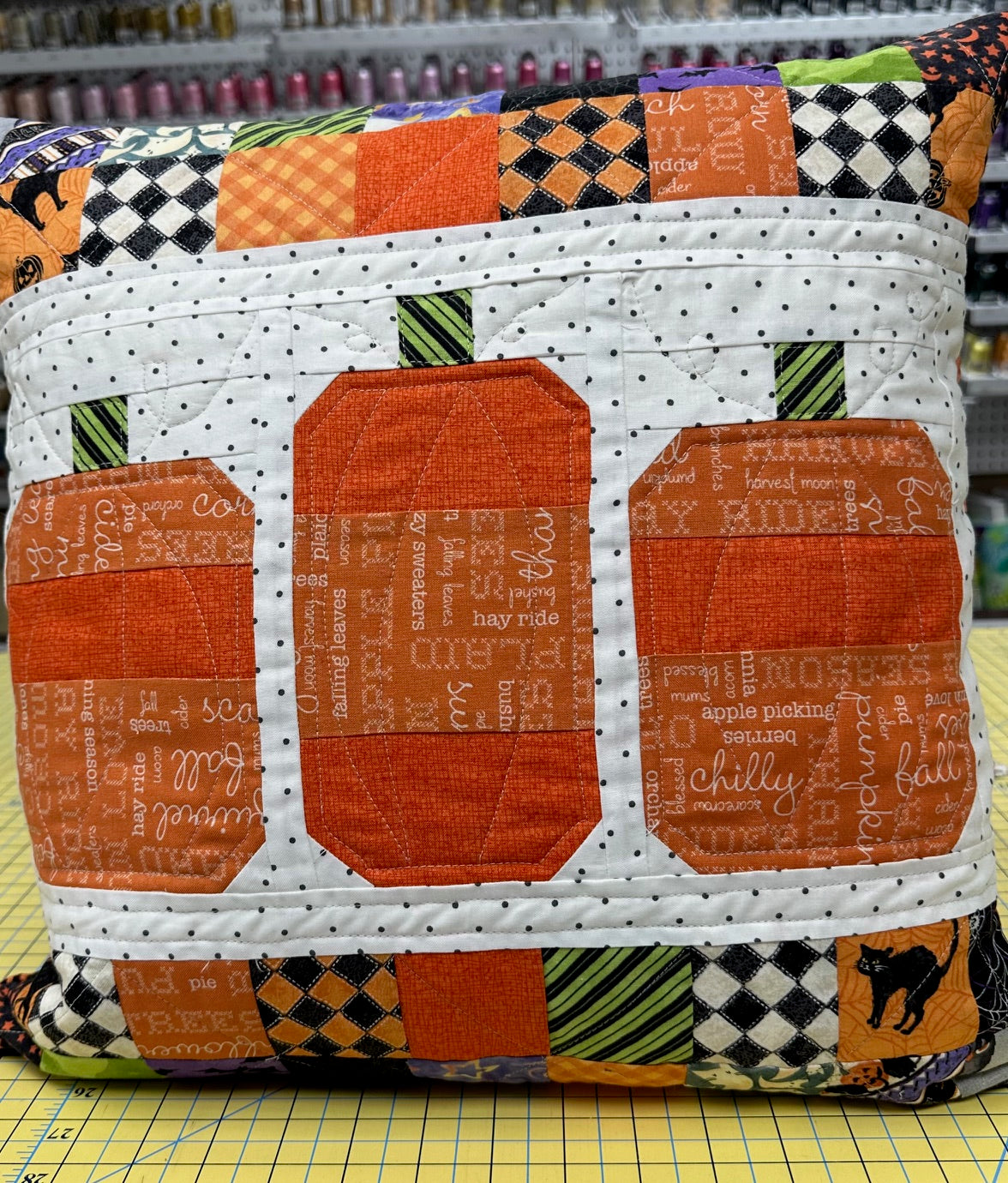 Pumpkin Party Pillow Fabric Kit