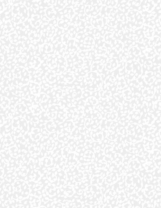 White on White || Leafy Scroll