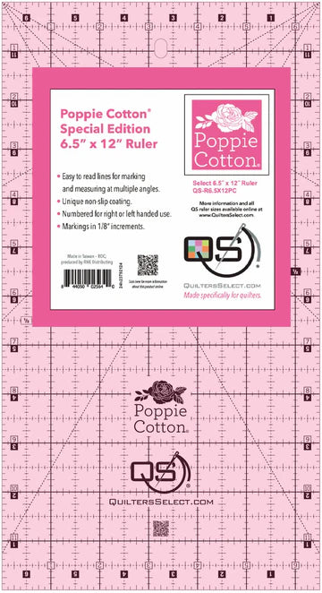 QS Poppie Cotton Special Edition Ruler 6.5×24