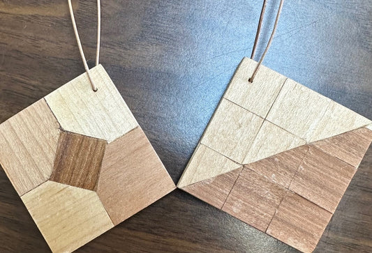 Wooden Quilt Block Ornaments