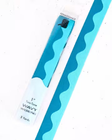 Wavy Webbing Aquamarine 1in x 3yds