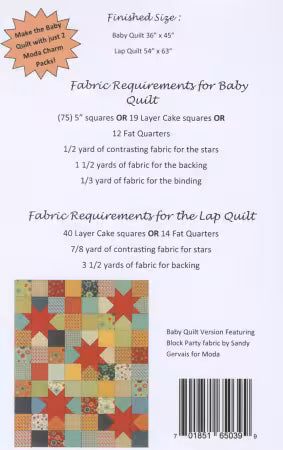 Starry Night Quilt Pattern by Checker Dist. - Detail View