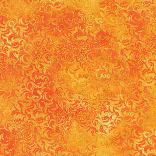 Swirls || Mixed Metallic's || Orange