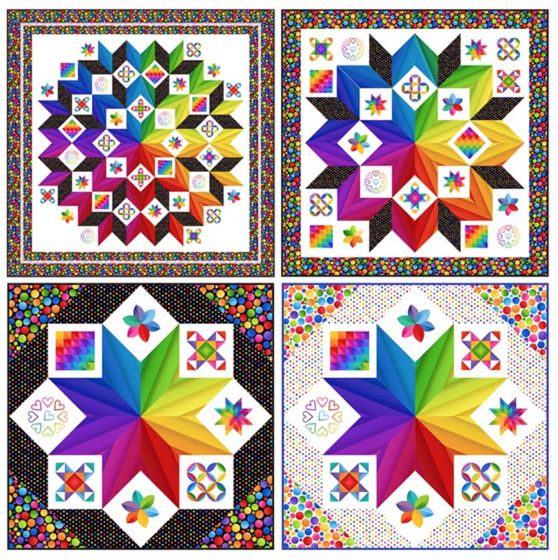 Color Play Starburst Quilt Pattern