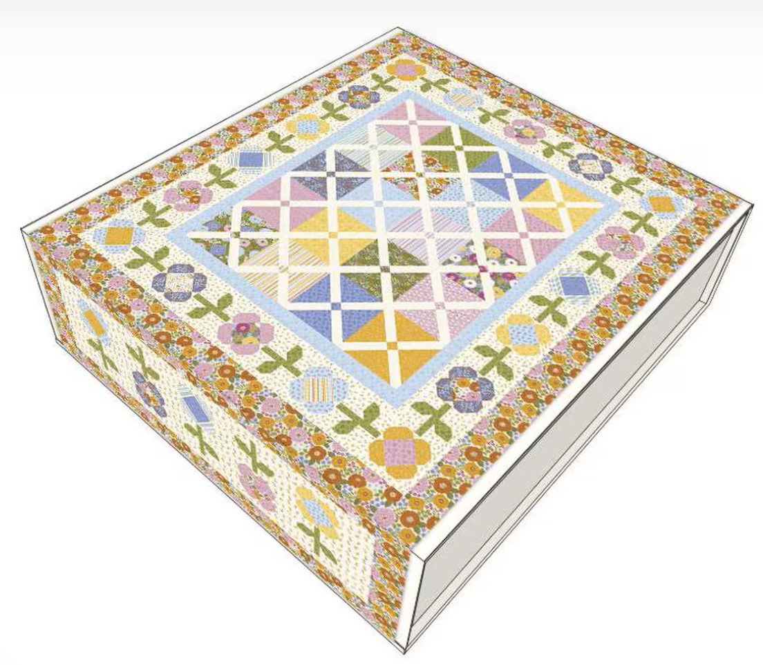 Plaid and Posies Quilt Kit