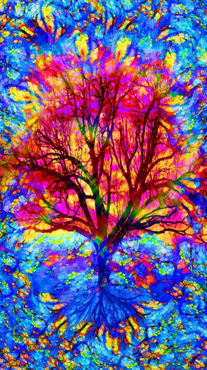 Nature's Glow Tree of Life Electric Panel 24" x 44"