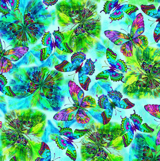 Nature's Glow Flying Electric Butterflies Green