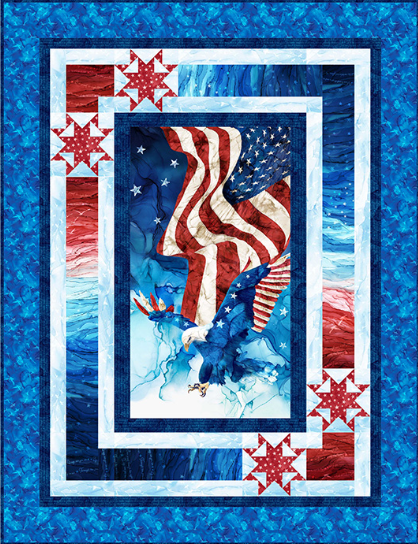 Patriot Rippling Colors Quilt Pattern