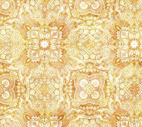 Cotton Tails Geo Medallion Maize