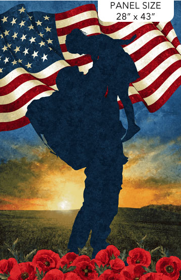 Stars and Stripes 12 Stonehenge 28" x 43" Panel