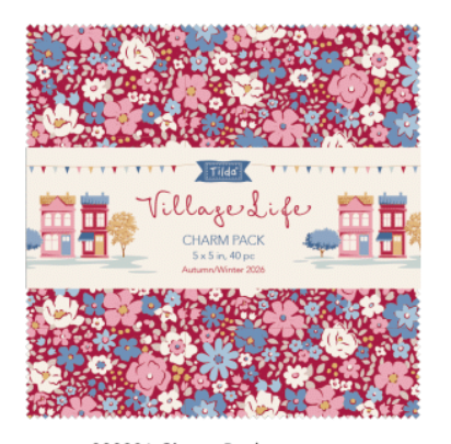 Village Life || Charm Pack || 5 in squares, 40pcs - 2 of each design