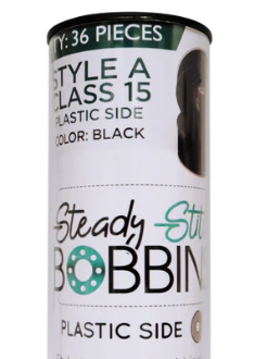 Steady Stitch Class 15 Black Bobbins (36 per pack)
