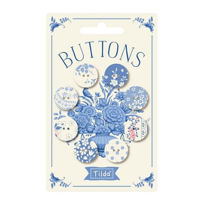 Something Blue Buttons 8pcs (20mm) Light