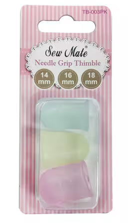 Sew Mate Needle Grip Thimbles 3pk