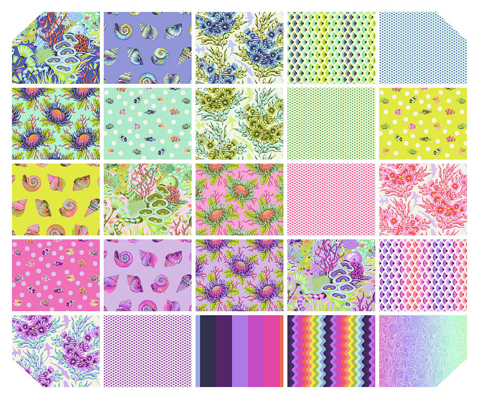 Floral Reef || 5" Squares || Floral Reef