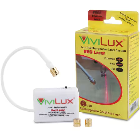 ViviLux 3-in-1 Rechargeable Red Laser System with Hook and Loop Tape