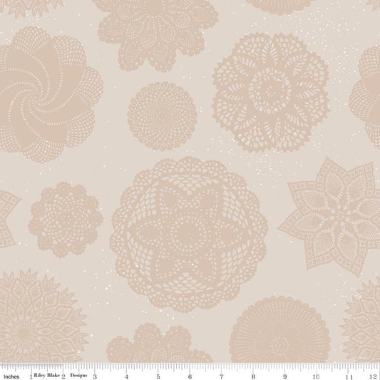 Correspondence || 107/108" Wide Back Doilies Latte