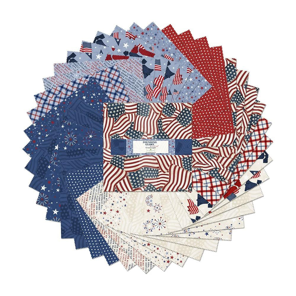 Founding Glory || 10" Karat Crystals (Layer Cake / 10" Stack) 42 pre-cut squares