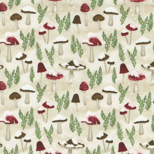 Woodland Snowmen Mushrooms All Over Cream