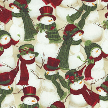 Woodland Snowmen Packed Snowmen Cream