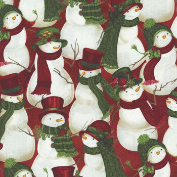 Woodland Snowmen Packed Snowmen Red