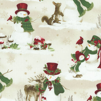 Woodland Snowmen Scenic Snowmen Cream