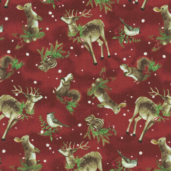 Woodland Snowmen Woodland Critters Toss Red