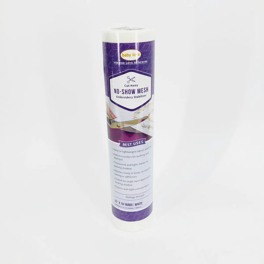 Babylock No Show Mesh Cut-Away White 12" x 10 Yards