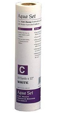 Babylock Aqua Set Heavy Adhesive Backed Cut Away 12" x 10 Yards