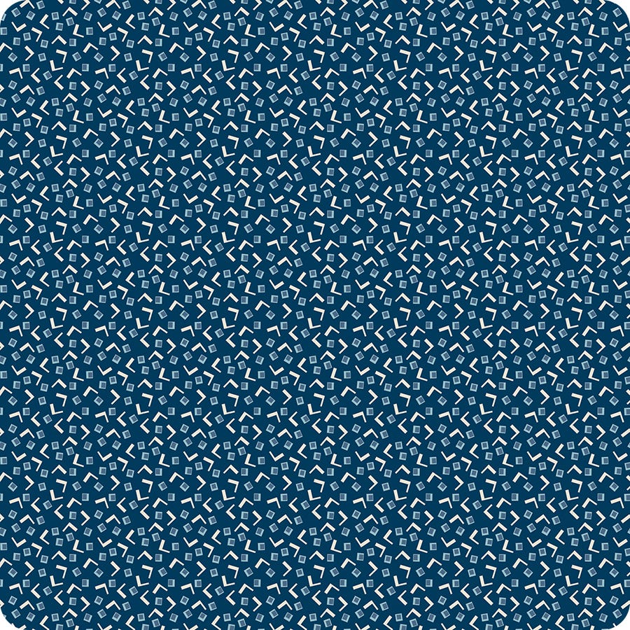 Denim & Daisy || Tiny Squares || Oxford Blue