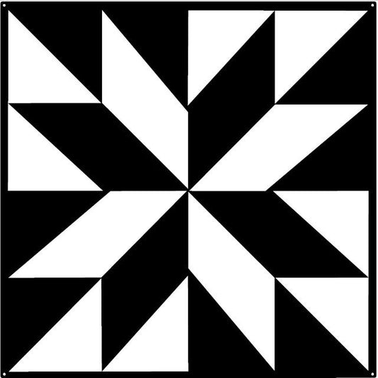 24 x 24 Triangle Pattern Metal Barn Quilt Sign