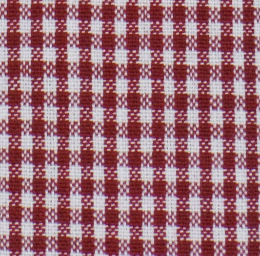 Tea Towel Mini Check Red and White