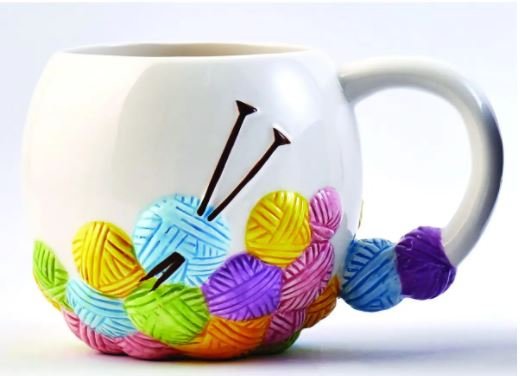 Sew Tasty- Knitting Mug/ Yarn Balls